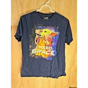 STAR WARS KID'S Grogu Baby Yoda The Child 100% Cotton T Tee Shirt Black XL 18